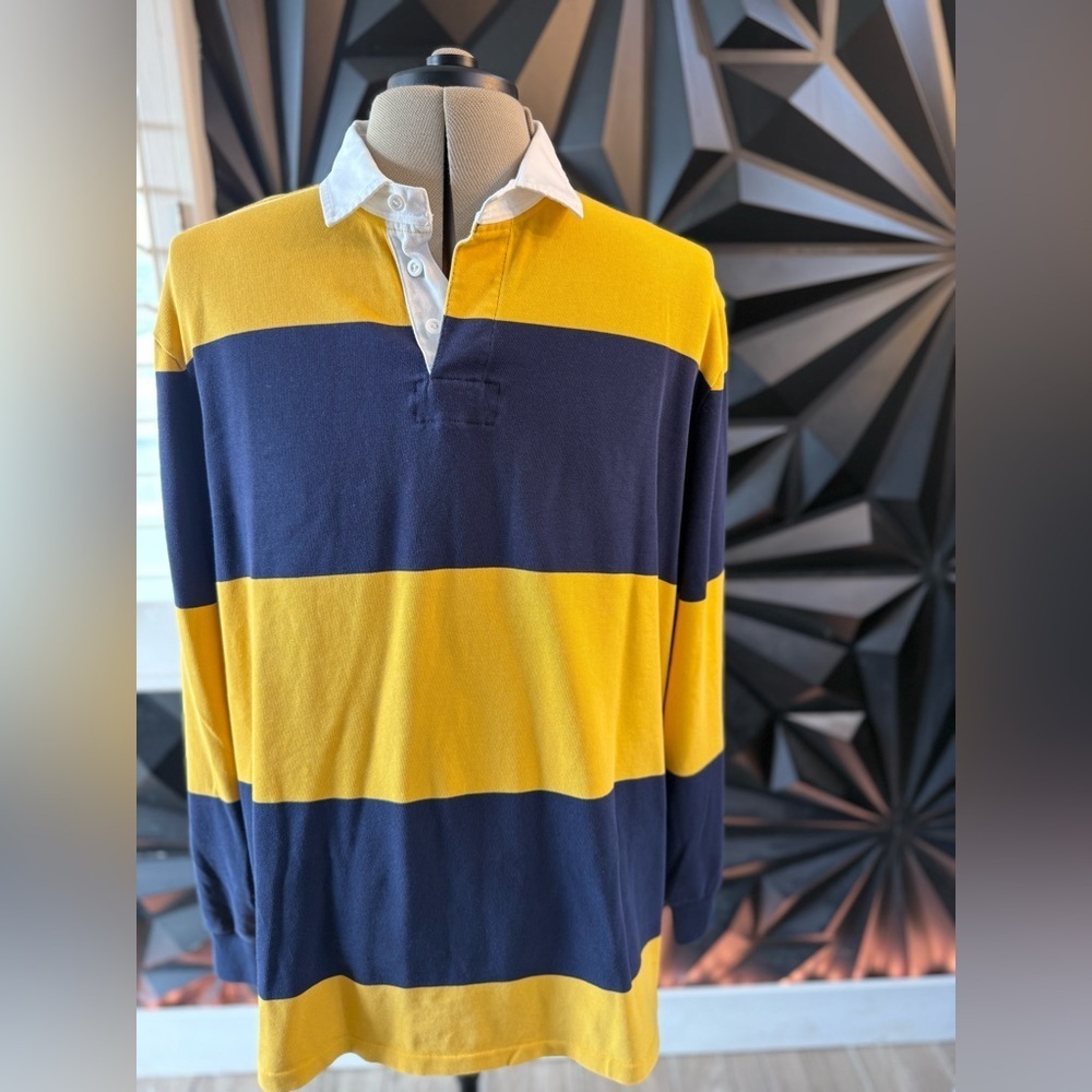 Polo by Ralph Lauren Yellow and Navy Rugby Shirt